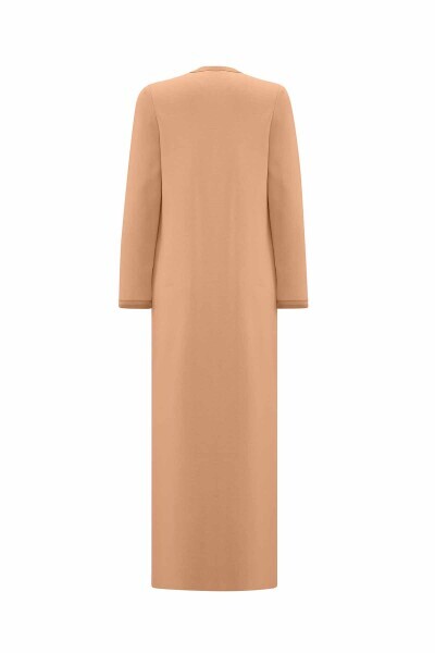 T25PF-9008 Dört Cepli Triko Hırka 1503-CAMEL - 2