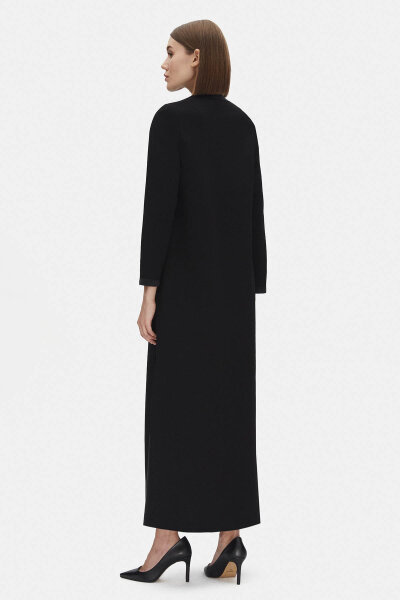 T25PF-9008 Dört Cepli Triko Hırka BLACK - 3