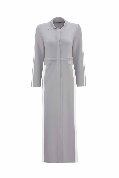 Long Knitted Cardigan with Slit Detail - MISS DALIDA