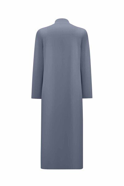 High Neck Long Knit Cardigan - 2