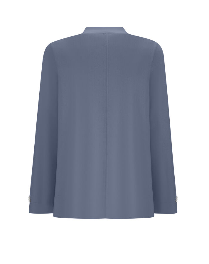 T25PF-9200 Düz Renk Kısa Triko Hırka 1270-BULLET - 2