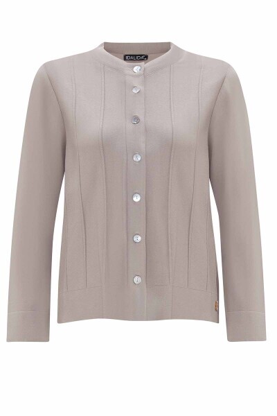 Plain Color Buttoned Cardigan 