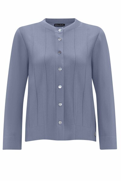 T25PF-9205 Düz Renk Düğmeli Hırka BT9-NAVY BLUE - 1