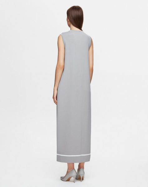 Fermuarlı Hırka Elbise Gri Takım - 5