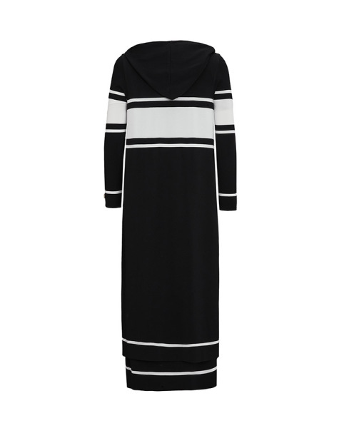 Fermuarlı Hırka Elbise Siyah Takım - 2