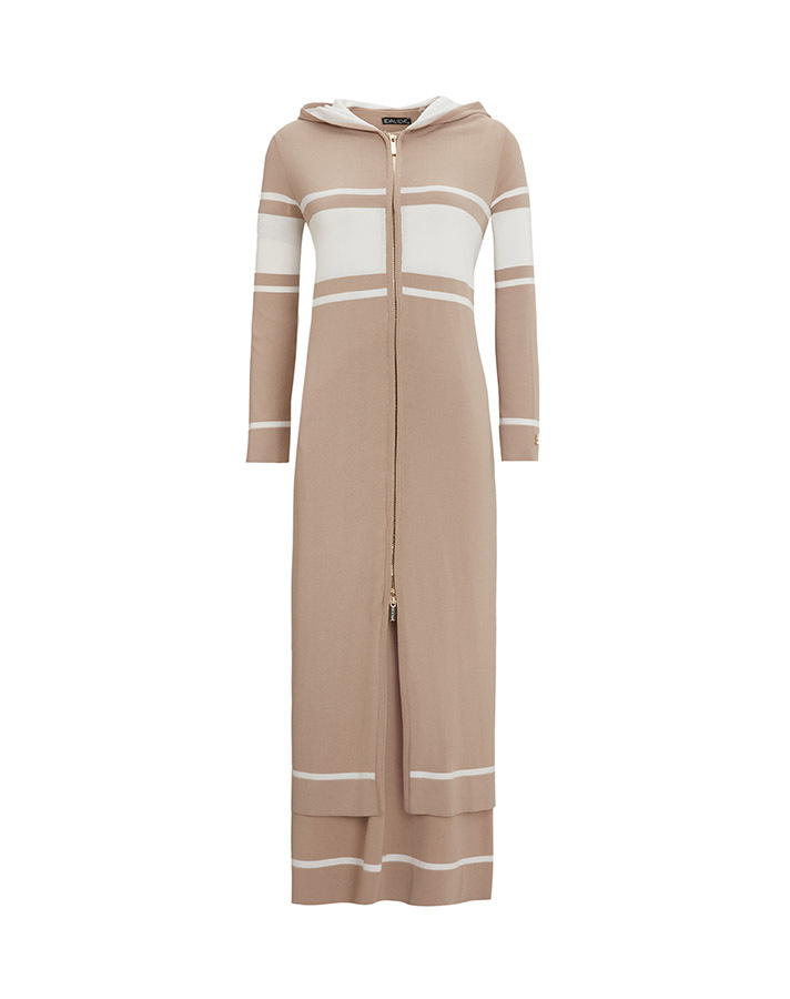 T25Y-0002 Zippered Cardigan Dress Set - 6