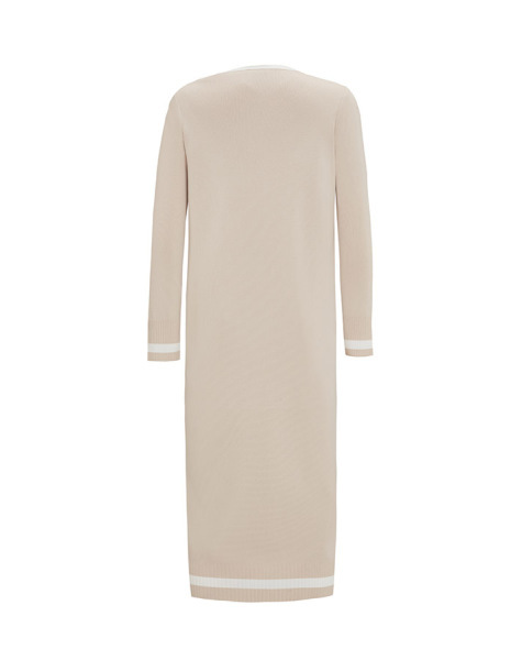 Renk Şeritli Klasik Hırka Tunik Kum Rengi Takım - 2