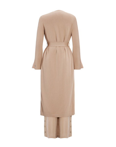 Şal Yaka Cupro Triko Hırka-Tunik ANTHRACITE Takım - 10