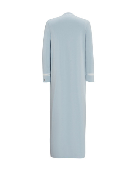 İnce Çizgili Hırka Elbise Mavi Takım - 2