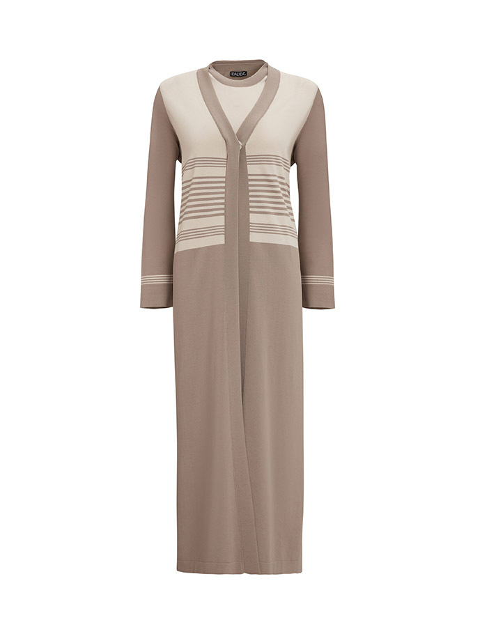 T25Y-0007 Slim Striped Cardigan Dress Suit - 4