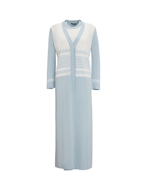 T25Y-0007 Slim Striped Cardigan Dress Suit - 8