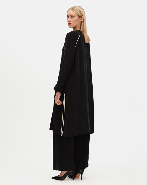 Triko Tiktaklı Cupro Siyah Takım - 2