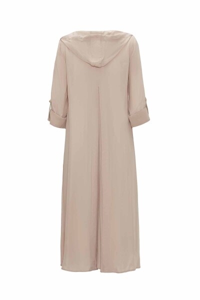 Kapişon Detaylı Cupro Taş Rengi Takım - 4