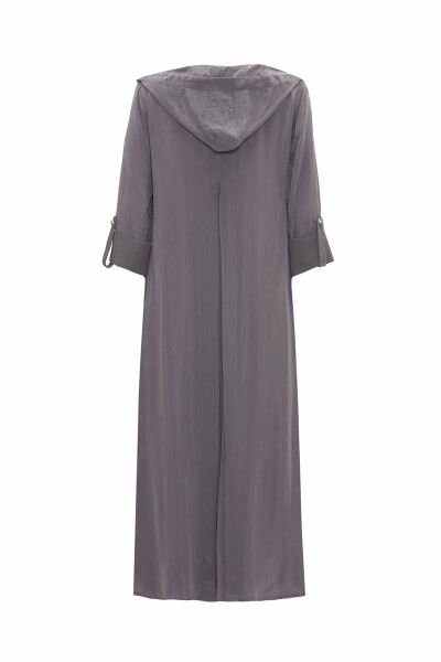 Kapişon Detaylı Cupro Antrasit Takım - 3