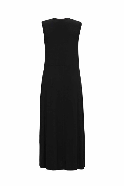 Kapişon Detaylı Cupro Siyah Takım - 2