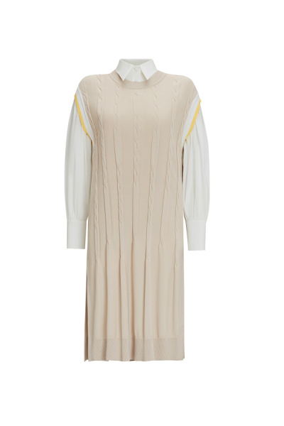 T25Y-1000 Saç Örgüsü Süveter 1021-SAND - MISS DALIDA