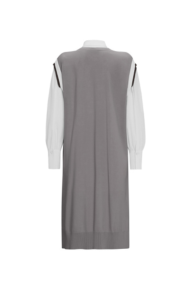 T25Y-1000 Saç Örgüsü Süveter 1179-GREY - 2