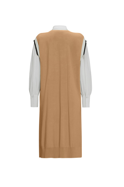 Saç Örgüsü Camel Süveter - 2