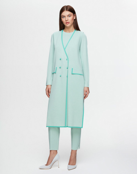 Cep Kapaklı Kruvaze Yaka Triko 1179-GREY Yelek - 2