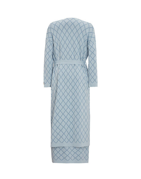 T25Y-2002 Baklava Dilimli Triko Etek 1324-LIGHT BLUE - 2