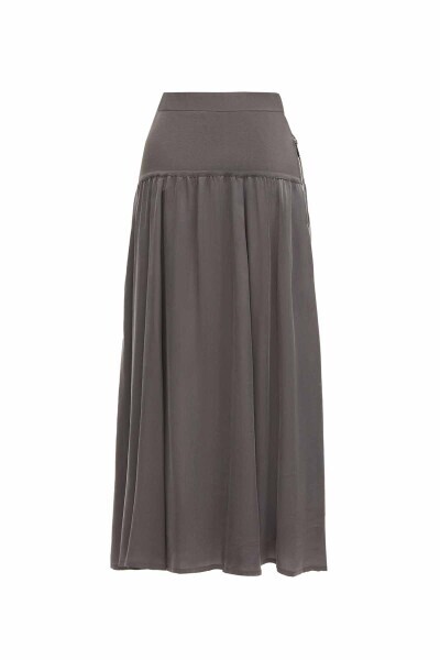 Yandan Fermuarlı Kloş CACAO Etek - MISS DALIDA (1)