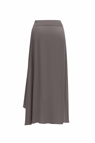 Asymmetric Cut Cupro Skirt - 2