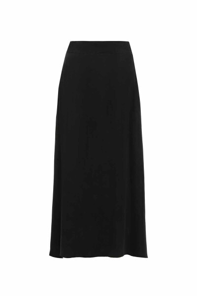 Asimetrik Kesim Cupro Siyah Etek - MISS DALIDA (1)