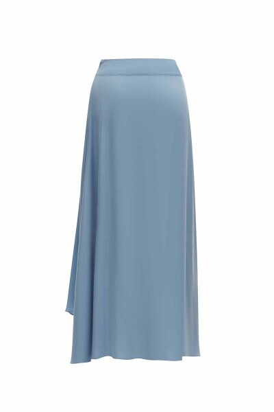 T25Y-2009 Asimetrik Kesim Cupro Etek BLUE - MISS DALIDA (1)