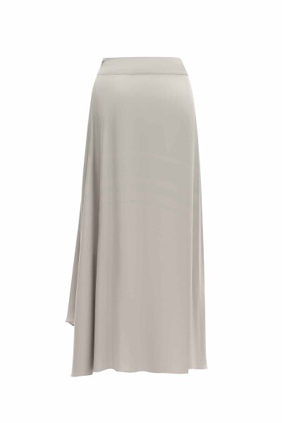 Asymmetric Cut Cupro Skirt - 2