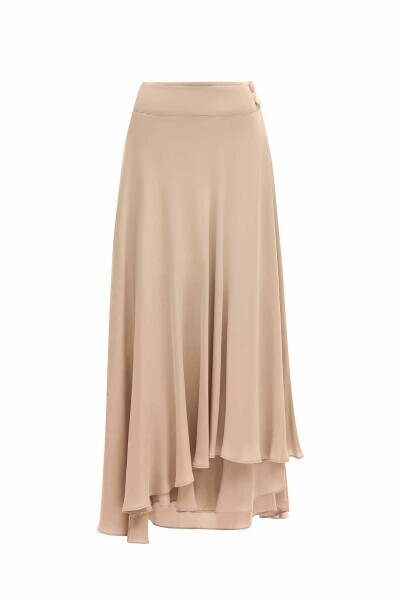 Asymmetric Cut Cupro Skirt - MISS DALIDA