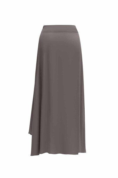 Asymmetric Cut Cupro Skirt - 8