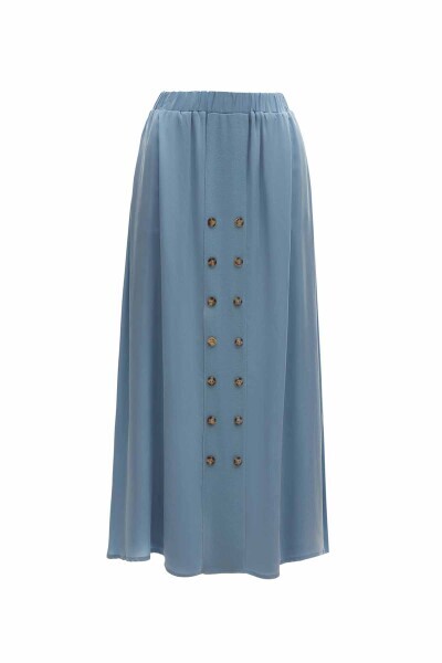 Buttoned Front Cupro Skirt - 10