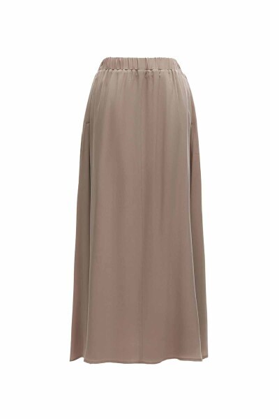 Buttoned Front Cupro Skirt - 13
