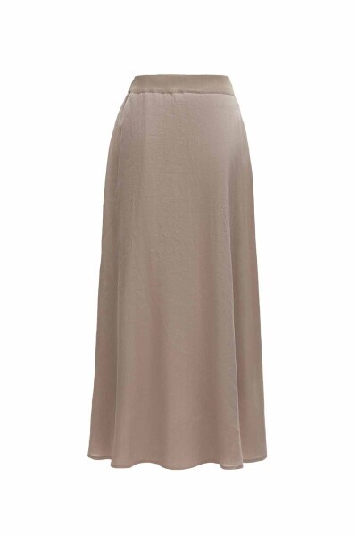 Button Detailed Knitted Linen Skirt - MISS DALIDA (1)