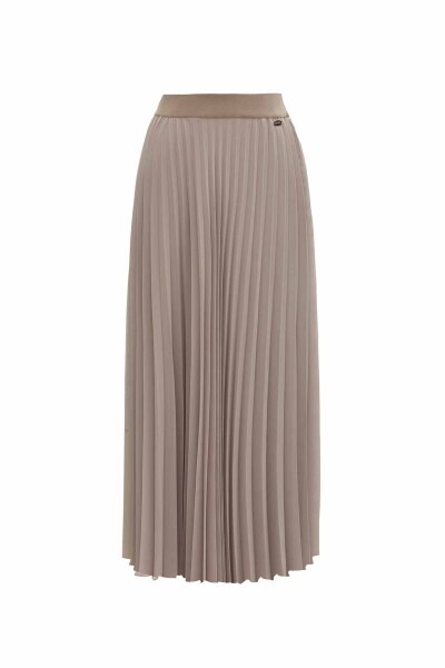 Plain Color Pleated Chiffon Skirt - 1