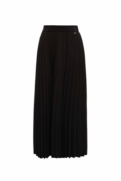 Plain Color Pleated Chiffon Skirt - 1