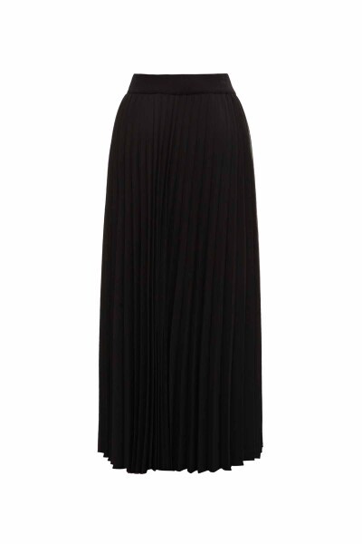 Plain Color Pleated Chiffon Skirt - 2