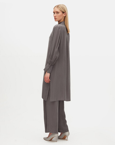 Baby Collar Balloon Sleeve Cupro Tunic - MISS DALIDA (1)