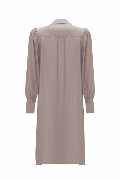 Bebe Yaka Balon Kollu Cupro Vizon Tunik - 2