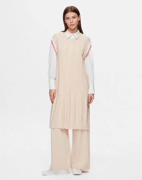 T25Y-3004 Balon Kol Poplin Gömlek ECRU - 2