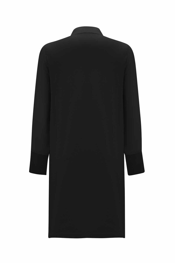 Cupro Long Shirt with Side Buttons - 2