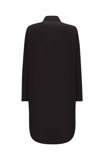 Rahat Kesim Pamuklu Siyah Gömlek - 7