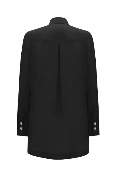 Pearl Buttoned Solid Color Linen Shirt - MISS DALIDA (1)