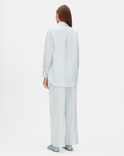 Pearl Buttoned Solid Color Linen Shirt - MISS DALIDA (1)