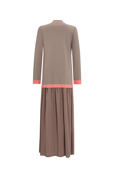 Cupro-Triko Gömlek 1237-MİNK Elbise - 5