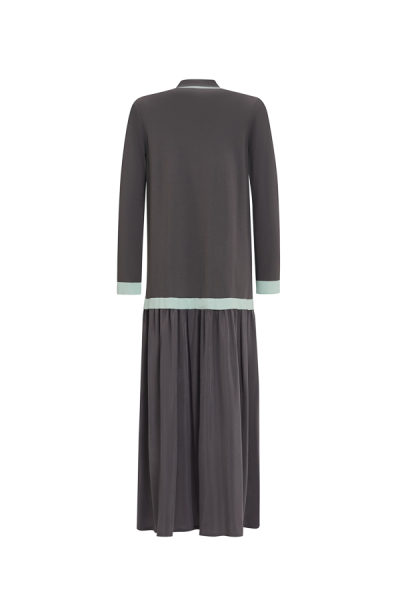 Cupro-Triko Gömlek 1237-MİNK Elbise - 11