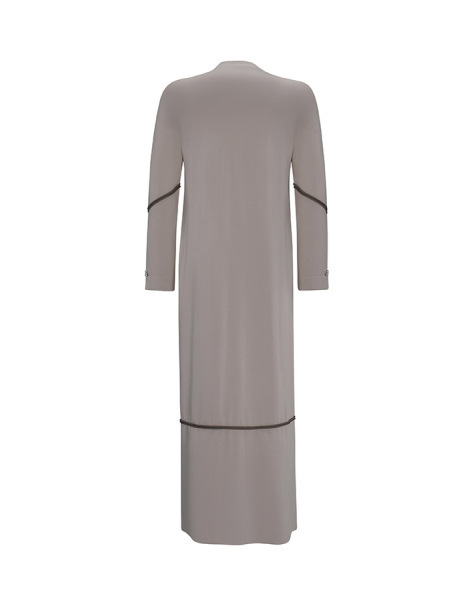 T25Y-4005 Renk Şeritli Triko Elbise 1179-GREY - 2