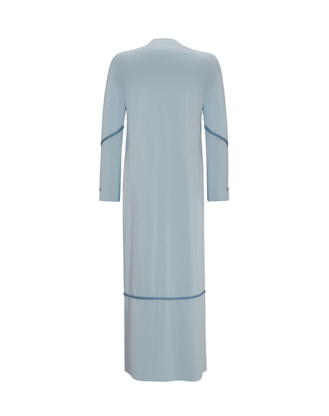 T25Y-4005 Renk Şeritli Triko Elbise 1324-LIGHT BLUE - 2