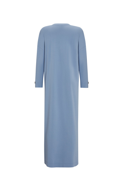 T25Y-4010 Şerit Desenli Uzun Triko Elbise 1112-LAVENDER - 2