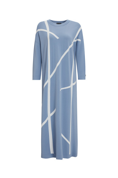 Şerit Desenli Uzun Triko 1241-Camel Elbise 